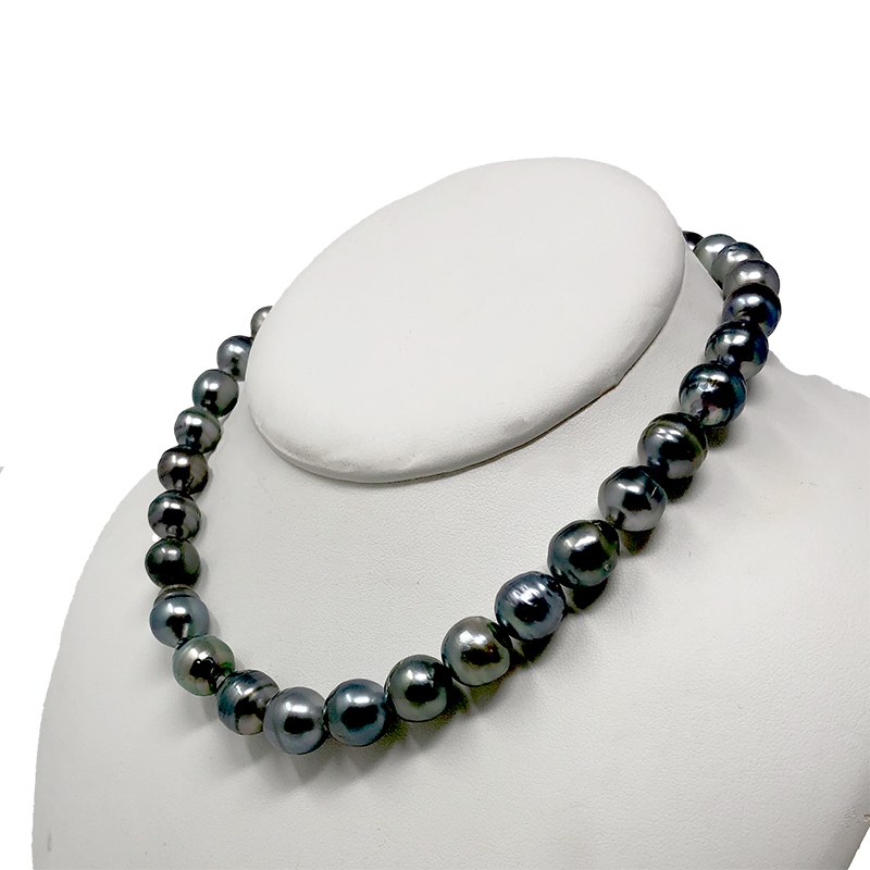 Collier 43/44 cm de perles Baroques de Tahiti, de 8,8 à 11 mm 